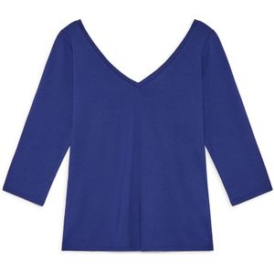 Maliparmi, Tops, Dames, Blauw, L, Zachte Jersey T-shirt
