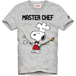 MC2 Saint Barth, Tops, Heren, Grijs, L, Katoen, Snoopy Master Katoenen T-Shirt