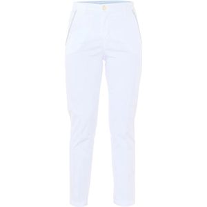 Kocca, Broeken, Dames, Wit, W33, Katoen, Broek met strass steentjes