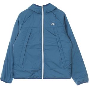 Nike, Jassen, Heren, Blauw, XL, Polyester, Omkeerbare waterafstotende capuchonjas