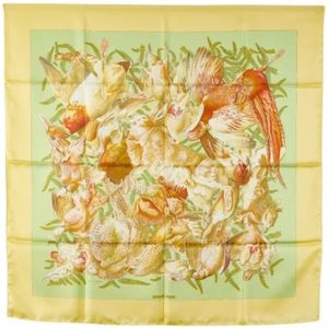 Hermès Vintage, Pre-owned, Dames, Veelkleurig, ONE Size, Pre-owned Silk scarves