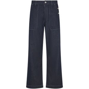 C.p. Company, Jeans, Heren, Blauw, L, Denim, Denim Loose Broek