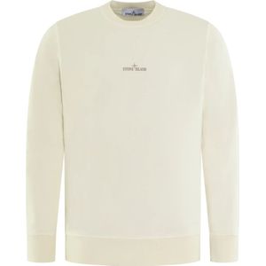 Stone Island, Sweatshirts & Hoodies, Heren, Beige, S, Katoen, Sweatshirt