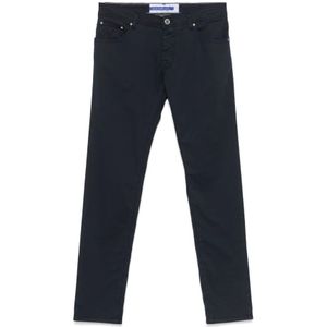 Jacob Cohën, Broeken, Heren, Blauw, W40, Blauwe Jeans met Klassieke Stijl