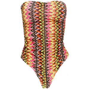 F**k, Badkleding, Dames, Roze, S, Gedurfde Fuchsia Monokini voor Vrouwen