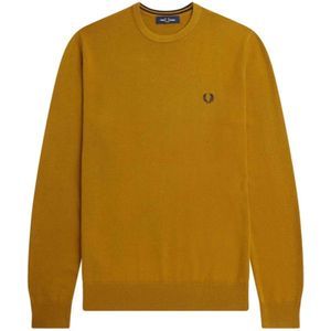 Fred Perry, Sweatshirts & Hoodies, Heren, Bruin, XS, Katoen, Klassieke trui met ronde hals