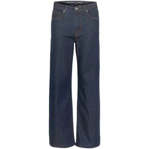 My Essential Wardrobe, Jeans, Dames, Blauw, W24 L34, Katoen, Louis High Wide Jeans