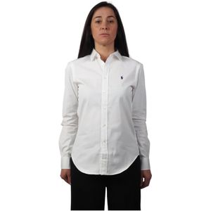 Ralph Lauren, Blouses & Shirts, Dames, Wit, 2Xs, Katoen, Polo Ralph Lauren damesoverhemd
