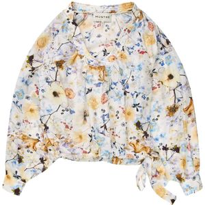 Munthe, Blouses & Shirts, Dames, Veelkleurig, XL, Leer, Elegante blouse van zijdemix met bloemenprint