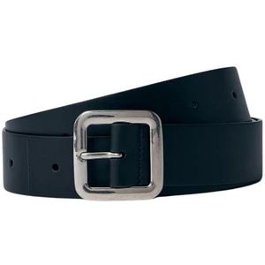 Jil Sander, Accessoires, Dames, Zwart, ONE Size, Leer, Riem van glad leer met zilveren hardware