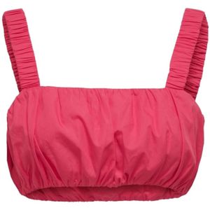 Only, Tops, Dames, Roze, XS, Katoen, Katoenen U-hals Teaberry Top