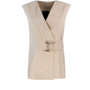 Liu Jo, Jassen, Dames, Beige, 2Xs, Katoen, Goudgestreept Lurex Jasje