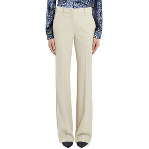 Marella, Broeken, Dames, Beige, M, Polyester, Elegante Pantalon Dress