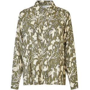 Masai, Blouses & Shirts, Dames, Groen, M, Bloemenprint Shirt in Groen