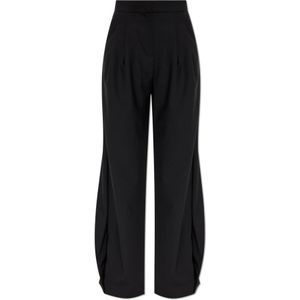 Iro, Broeken, Dames, Zwart, XL, Wol, Broeken Cirse