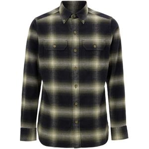 Tom Ford, Overhemden, Heren, Veelkleurig, L, Katoen, Geruite Western Katoenen Overhemd