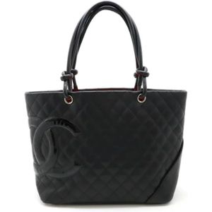 Chanel Vintage, Pre-owned, Dames, Zwart, ONE Size, Leer, Pre-owned Leather chanel-bags