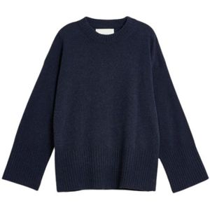 Gant, Truien, Dames, Blauw, XS, Wol, Oversized wollen trui met kasjmier