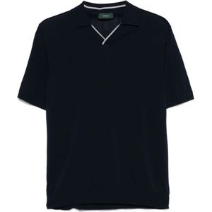 Zanone, Tops, Heren, Blauw, 2Xl, Blauwe T-shirts en Polos