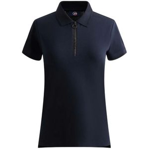 Fusalp, Tops, Dames, Blauw, M, Katoen, Leana Poloshirt MET Korte Mouwen