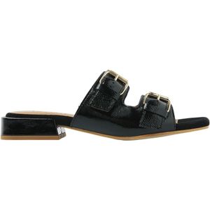 Via Vai, Schoenen, Dames, Zwart, 39 EU, Leer, Gigi Lena Slippers