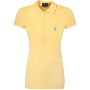 Polo Ralph Lauren, Tops, Dames, Geel, XS, Katoen, Gele Slim Fit Polo Shirt