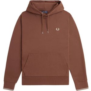 Fred Perry, Sweatshirts & Hoodies, Heren, Bruin, S, Katoen, Bruine Hoodie Sweatshirt