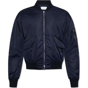 Salvatore Ferragamo, Jassen, Heren, Blauw, 2Xl, Bomberjack