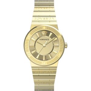 Versace, Accessoires, Dames, Geel, ONE Size, Dameshorloge Greca Logo bicolor 38 mm Vevh 00620