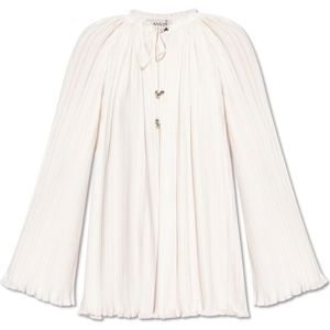 Lanvin, Blouses & Shirts, Dames, Wit, XS, Geplooide Blouse