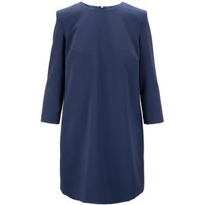 Elisabetta Franchi, Kleedjes, Dames, Blauw, L, Nylon, Korte jurk met gouden rits
