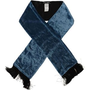 Dolce & Gabbana, Accessoires, Heren, Blauw, ONE Size, Luxe zijden sjaal in koningsblauw