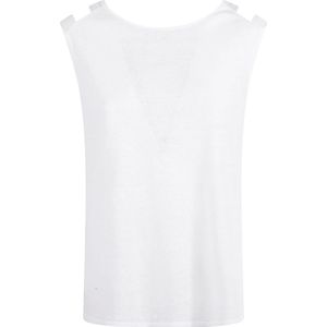 Kangra, Tops, Dames, Wit, XS, Linnen, Witte Linnen Top Gemaakt in EU