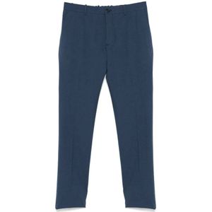 Incotex, Broeken, Heren, Blauw, L, Navy Blauwe Slim Fit Broek