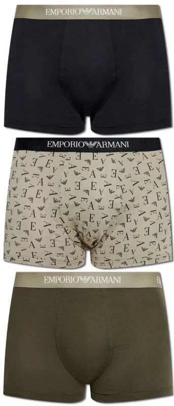 Emporio Armani, Ondergoed, Heren, Veelkleurig, S, Katoen, Driepak boxershorts