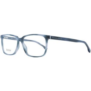 Hugo Boss, Accessoires, Heren, Blauw, ONE Size, Blauwe Rechthoekige Optische Brillen voor Mannen