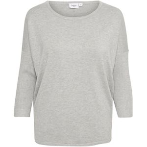 Saint Tropez, Truien, Dames, Grijs, 2Xl, Pearl Grey Mel R-Neck Pullover Trui