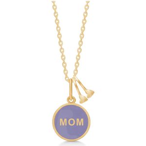 Frk. Lisberg, Accessoires, Dames, Geel, M, Moeder Lavendel Hart Ketting 14K Goud