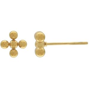Dansk Copenhagen, Accessoires, Dames, Geel, ONE Size, Dot Cross Post Oorbellen, Waterdicht, 18K