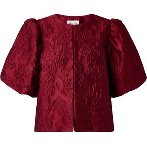 By Malina, Blouses & Shirts, Dames, Rood, L, Polyester, Cleo Blouse met Pofmouwen