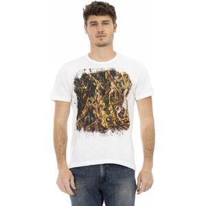 Trussardi, Tops, Heren, Wit, 2Xl, Korte Mouw Ronde Hals T-Shirt