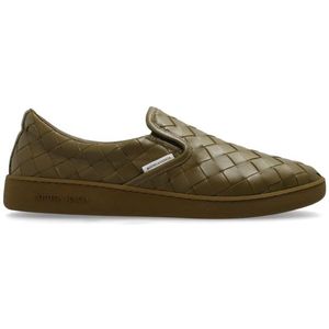 Bottega Veneta, Schoenen, Heren, Groen, 44 EU, Leer, Sawyer Sneakers