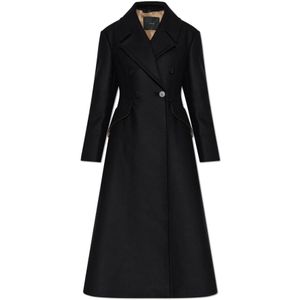 Max Mara, Mantels, Dames, Zwart, S, Wol, Bouquet Coat