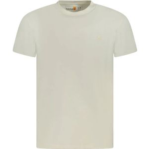 Timberland, Tops, Heren, Beige, M, Katoen, Beige Crew Neck T-Shirt