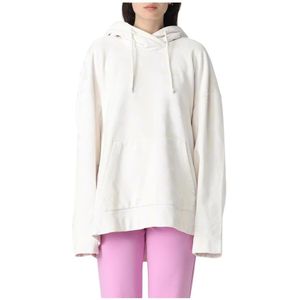 Marc Jacobs, Sweatshirts & Hoodies, Dames, Wit, S, Katoen, Witte Oversized Hoodie Relaxte Pasvorm