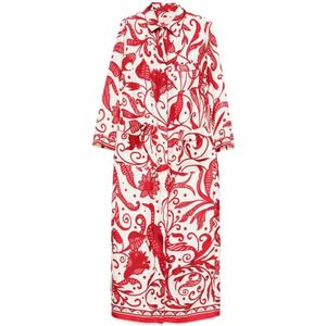 F.r.s For Restless Sleepers, Kleedjes, Dames, Veelkleurig, L, Witte Jurk met Zakken