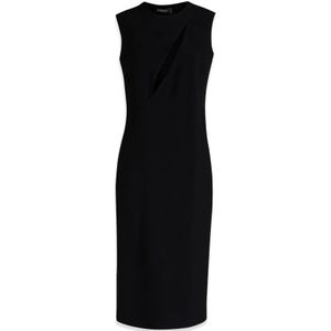 Versace, Kleedjes, Dames, Zwart, S, Midi Jurken