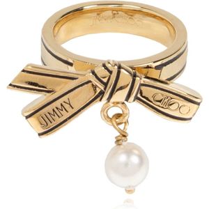 Jimmy Choo, Accessoires, Dames, Geel, L, Ring met een app