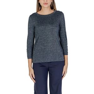 Street One, Tops, Dames, Blauw, XL, Polyester, Blauw Dames T-shirt Herfst/Winter Collectie