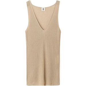 By Malene Birger, Tops, Dames, Beige, L, Rory Mouwloze Rib Top